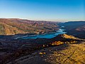 Zavojsko jezero, snimak dronom iznad vidikovca Smilovice.