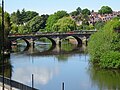 The Welsh Bridge from Frankwell Footbridge.