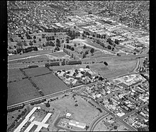 aerial photograph of Westlake Girls High School (1988)