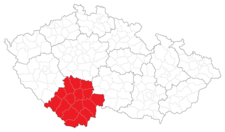 Českobudějovický kraj na mapě