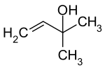 โครงสร้างทางเคมีของ 2-methyl-3-buten-2-ol