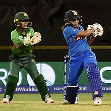 Krishnamurthy batting for India during the 2020 ICC Women's T20 World Cup