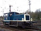 10. KW Die dieselbetriebene Rangierlokomotive DB 333 068-5 bei einer Fahrzeugparade des DB Museums in Koblenz-Lützel, einer Zweigstelle des Verkehrsmuseums Nürnberg, im April 2010.