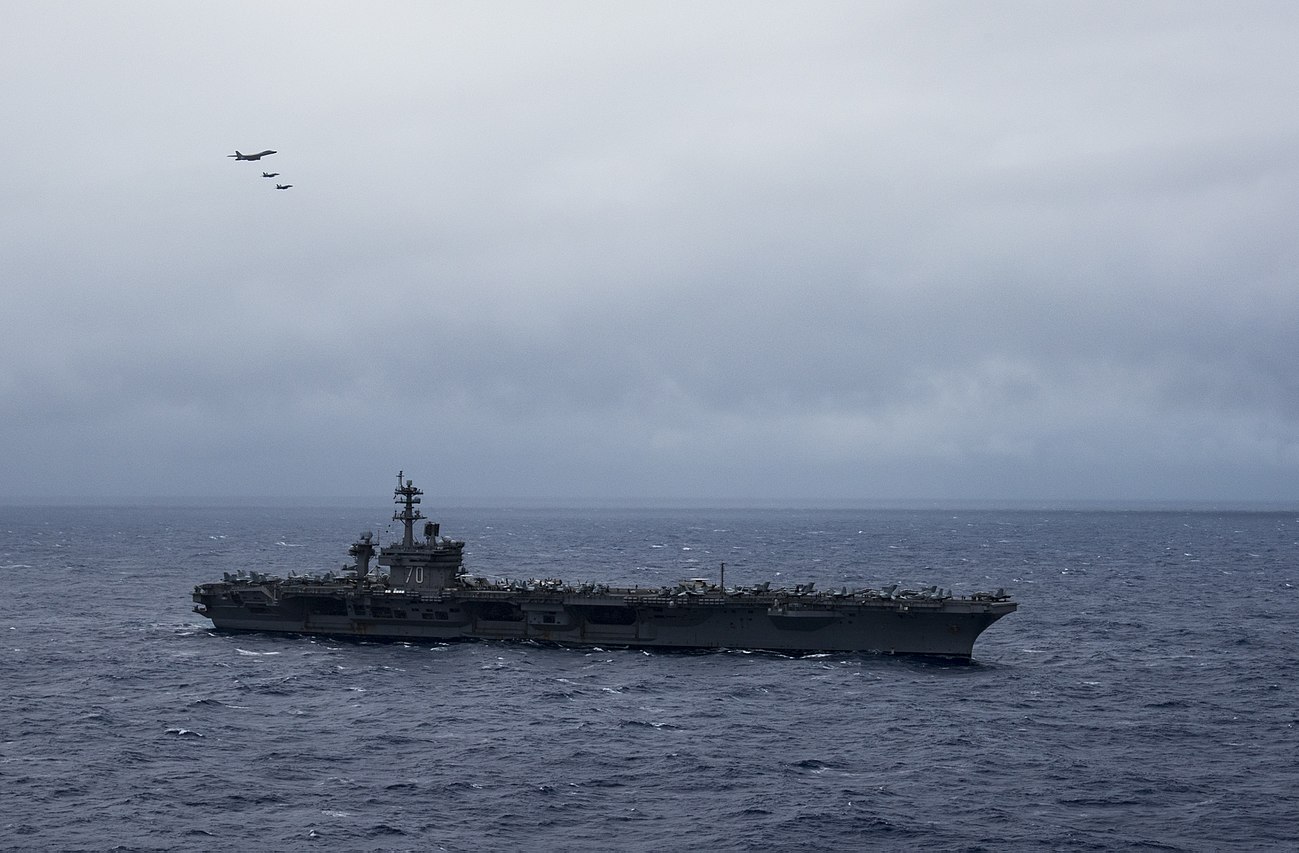 Carl Vinson with B1 flyby