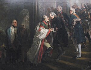 Begegnung Friedrichs II. mit Kaiser Joseph II. in Neisse im Jahre 1769 (Adolph Menzel)