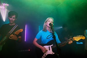 Alvvays performing in London, Ontario, 2014