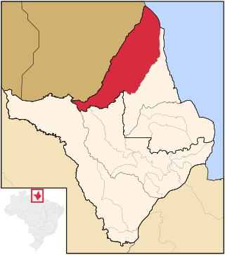 Localização de Oiapoque no Amapá