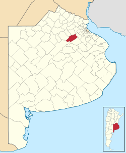 location of Navarro Partido in Buenos Aires Province