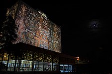 Biblioteca central de la Universidad Nacional Autónoma de México.