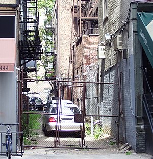 Broadway Alley in Manhattan, New York City, on...