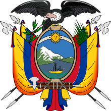 Oficiala versio de la blazono de Ekvadoro