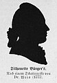 Die Gartenlaube (1874) b 013 1.jpg Silhouette Bürger’s. Nach einem Schattenrisse von Dr. Weis (1777).