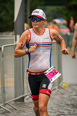 Dimity-Lee Duke bei den 2016er Ironman-Europameisterschaften in Frankfurt am Main (Deutschland).