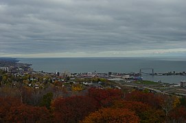 Vue de Duluth et du lac Supérieur.