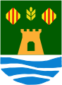 Variante simplifiée du blason historique, très probablement mal reproduite, mais qui a été utilisé temporairement par la municipalité entre 2007 et 2009.