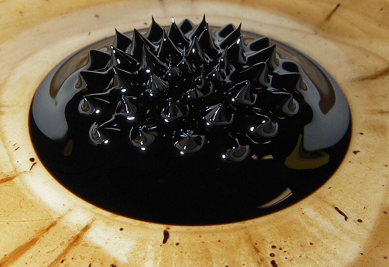 :Ferrofluid in magnetic field.jpg