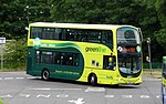 Green Line liveried Wright Eclipse Gemini bodied Volvo B9TL in Bracknell in June 2010