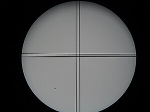 Double Crosshair in an eyepiece lens