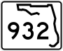 State Road 932 marker