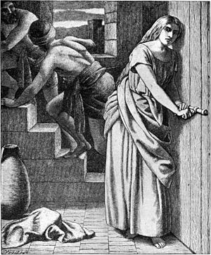 Foster Bible Pictures 0084-1 Rahab Helping the...