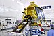 GSLV Mk III M1, Chandrayaan-2 - марсоход Pragyan, установленный на аппарели посадочного модуля Vikram.jpg
