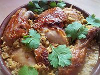 Chicken tapaka with hazelnut sauce