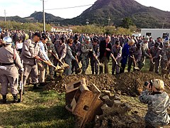 Officials break ground for the California National Guard's Grizzly Youth Academy program expansion work at Camp San Luis Obispo.