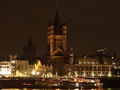Groß St. Martin in Köln bei Nacht
