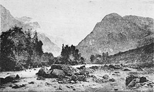 La vallée du Vénéon à Bourg d'Aru selon Laurent Guétal en 1891