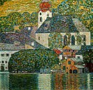 Kirche in Unterach am Attersee, 1916