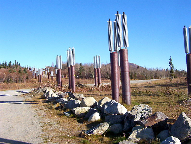 Heat pipes on the Trans-Alaska Pipeline
