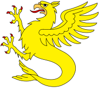 A sea-griffin. Heraldic figure - Fishtail Griffin.svg