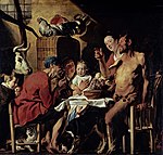 Jakob Jordaens: Satir u gostionici, 17. stoljeće