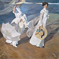 Paseo a orillas del mar, de Sorolla, 1909.