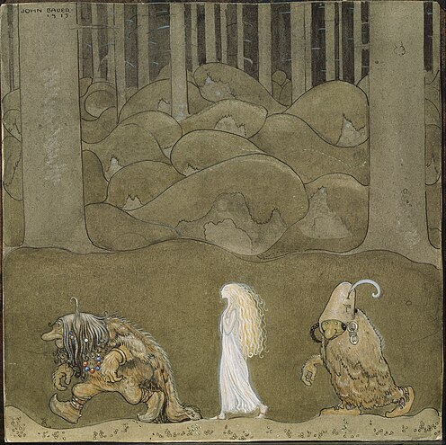 John Bauer's The Princess and the Trolls