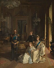 La famille royale au palais de Buckingham 1913