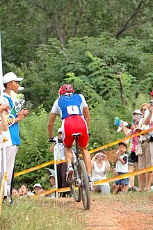 Julien Absalon sur ses pédales TIME Atac XC en 2008