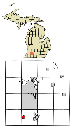 Location of Schoolcraft, Michigan