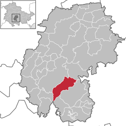 Tidigare läge för kommunen Langewiesen i Landkreis Weimarer Land