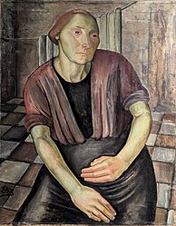 The catalogue for an exhibition in 2012 at Reale Albergo delle Povere (it) claims that this oil painting is from 1932, furthermore claiming it is "Washerwoman"[4]