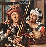 バグパイプ奏者と老婆(1571)