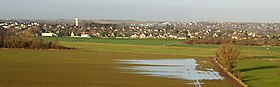 Vue de Louvigny et des marais pris de Fleury-sur-Orne.