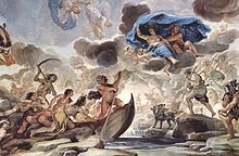 「カロン、モルペイス他、ギリシア神話の神々」, フレスコ画（メディチ・リッカルディ宮 （フィレンツェ）, 1684-1686