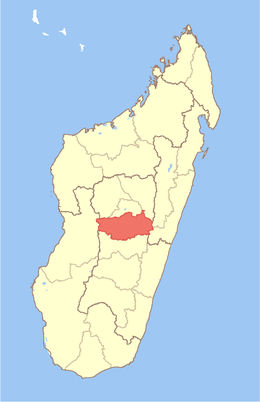 Položaj Regije Vakinankaratra u Madagaskaru