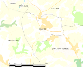 Mapa obce Collinée