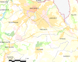 Mapa obce Trégueux