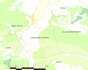 Poziția localității Lurbe-Saint-Christau