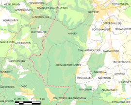 Mapa obce Haegen