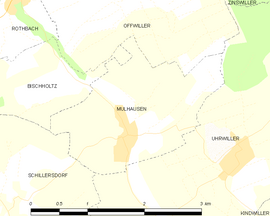 Mapa obce Mulhausen