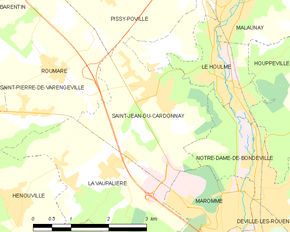 Poziția localității Saint-Jean-du-Cardonnay